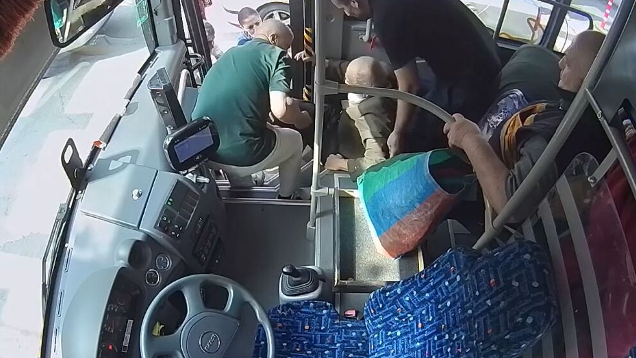 otobüs yolcusu hastaneye